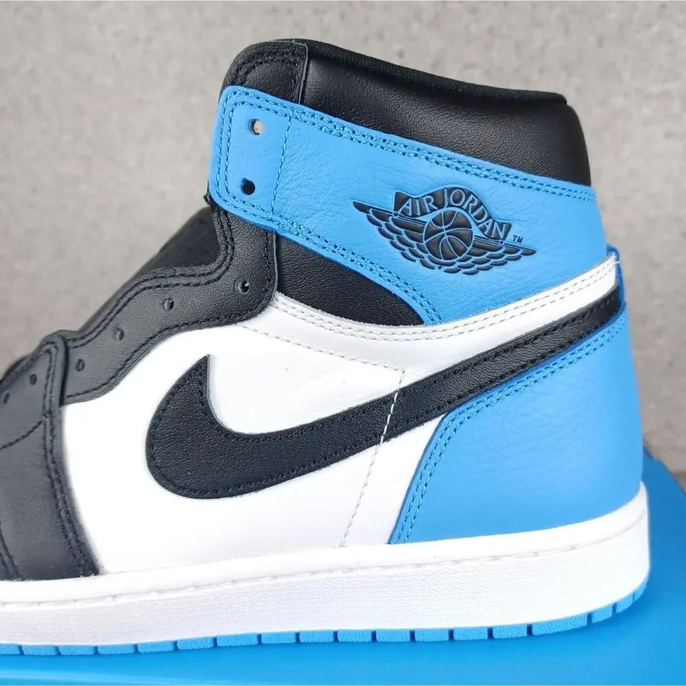 Nike Air Jordan 1 Retro High OG UNC Toe Sneakers - Men's Size 10.5 Shoes